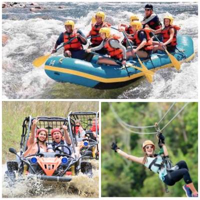 Safari Buggy, Rafting, Tyrolienne et Safari en Bus Cabriolet à Alanya (Tour 4 en 1)